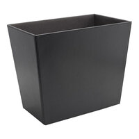 room360 London RWA021BKL21 17 Qt. Black Faux Leather Recycling Wastebasket - 4/Case