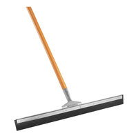 Libman 1038 24" Straight Floor Squeegee with 60" Wood Handle - 6/Pack