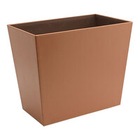 room360 London RWA021TAL21 17 Qt. Saddle Faux Leather Recycling Wastebasket - 4/Case