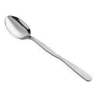 American Metalcraft HM12SOL 12" Hammered Stainless Steel Solid Spoon