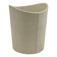 room360 Belize RWA027BEL21 8 Qt. Dune Faux Shagreen Cylinder Wastebasket - 4/Case