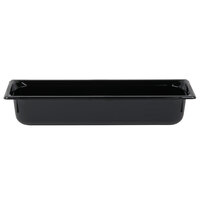 Vollrath 8054420 Super Pan® 1/2 Size Long Black Polycarbonate Food Pan - 4" Deep