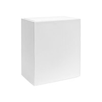 room360 New York RWA037WHT20 7 Qt. Snow Resin Wastebasket With Lid - 2/Case