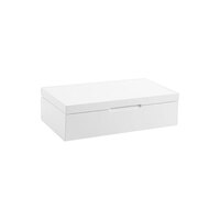 room360 New York 10" x 5 1/2" Snow Resin Storage Box with Lid RAH010WHT22 - 6/Case