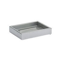 room360 New York 4 1/4" x 3 1/4" Steel Resin Soap Dish RSD010SIT13 - 12/Case