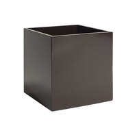 room360 New York RWA013ESW20 8 Qt. Chocolate Resin Cube Wastebasket - 2/Case