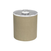 room360 Belize 3.5 Qt. Dune Faux Shagreen Ice Bucket with Acrylic Lid RIB018BEL21 - 4/Case