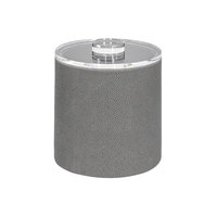 room360 Belize 3.5 Qt. Smoke Faux Shagreen Ice Bucket with Acrylic Lid RIB018GYL21 - 4/Case