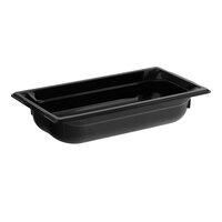 Vollrath 8032420 Super Pan® 1/3 Size Black Polycarbonate Food Pan - 2 1/2" Deep