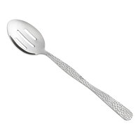 American Metalcraft HM12SL 12" Hammered Stainless Steel Slotted Spoon