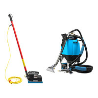 Mytee 2008CS SS EBG-9 Contractor's Special Heated Corded Carpet Extractor with Square Scrub Orbital Floor Scrubber - 10 Gallon