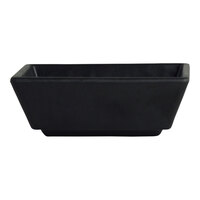 Creations Cali from Steelite International 2 oz. Black Melamine Rectangular Dish - 24/Case