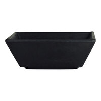 Creations Cali from Steelite International 3 oz. Black Melamine Square Dish - 12/Pack