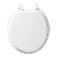 Bemis 400TTA 000 Round White Enameled Wood Toilet Seat and Lid