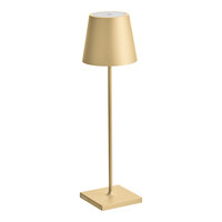 Zafferano America Poldina Pro 15" Gold Leaf Cordless Rechargeable Table Lamp