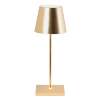 Zafferano America Poldina Pro Mini 11 7/8" Glossy Gold Cordless Rechargeable Table Lamp