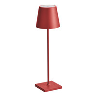 Zafferano America Poldina Pro 15" Red Cordless Rechargeable Table Lamp