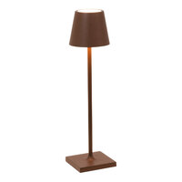 Zafferano America Poldina Pro Micro 10 7/8" Rust Cordless Rechargeable Table Lamp