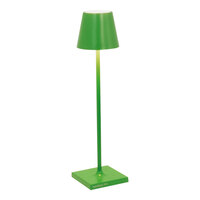 Zafferano America Poldina Pro Micro 10 7/8" Apple Green Cordless Rechargeable Table Lamp