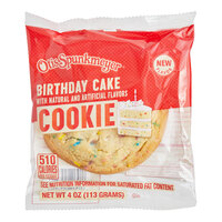 Otis Spunkmeyer Individually Wrapped Frozen Birthday Cake Cookie 4 oz. - 24/Case