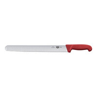 Victorinox 14" Slicing Knife with Granton Edge and Red Fibrox Handle 5.4721.36