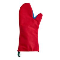 Tucker Safety Products BurnGuard 15" Red Conventional-Style Oven Mitt with Removable Liner 56159