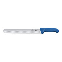 Victorinox 12" Slicing Knife with Granton Edge and Blue Fibrox Handle 5.4722.30