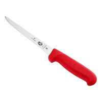 Victorinox 6" Narrow Flexible Boning Knife with Red Fibrox Handle 5.6411.15