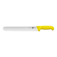 Victorinox 12" Slicing Knife with Granton Edge and Yellow Fibrox Handle 5.4728.30