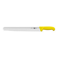 Victorinox 14" Slicing Knife with Granton Edge and Yellow Fibrox Handle 5.4728.36