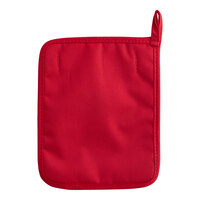 Tucker Safety Products BurnGuard 8" x 10" Red Poly-Cotton Baker's Hot Pad with Wrist Strap 58500