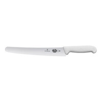 Victorinox 10 1/4" Curved Serrated Bread Knife with White Fibrox Handle 5.2937.26