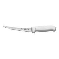 Victorinox 6" Curved Semi-Stiff Boning Knife with White Fibrox Handle 5.6607.15