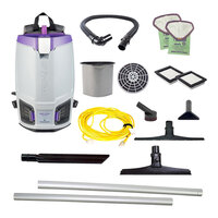 ProTeam GoFit® 6 PLUS 107711 6 Qt. Backpack Vacuum with 107463 15" Sidewinder Hard Surface / Carpet Kit - 120V