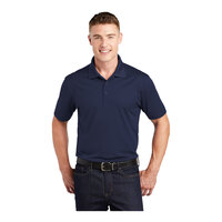 Sport-Tek ST650 Unisex Customizable True Navy Short Sleeve Moisture-Wicking Micro Pique Polo Shirt - Polyester - 2X