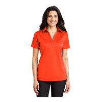 Port Authority L540 Women's Customizable Neon Orange Short Sleeve Moisture-Wicking Silk Touch Polo Shirt - Polyester - 2X