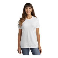 Port & Company LPC54 Women's Customizable White Short Sleeve T-Shirt - Cotton
