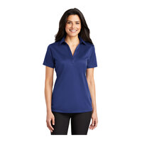 Port Authority L540 Women's Customizable Royal Blue Short Sleeve Moisture-Wicking Silk Touch Polo Shirt - Polyester - 4X