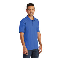 Port & Company KP55 Unisex Customizable Royal Short Sleeve Jersey Knit Polo Shirt with Stain Release - Cotton / Poly Blend - 6X