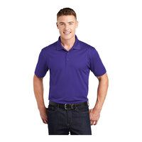 Sport-Tek ST650 Unisex Customizable Purple Short Sleeve Moisture-Wicking Micro Pique Polo Shirt - Polyester - 2X