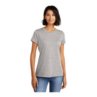 District Very Important Tee DT6002 Women's Customizable Light Heather Gray Short Sleeve T-Shirt - Combed Ring-Spun Cotton / Poly - Extra Large