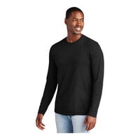 District Very Important Tee DT6200 Unisex Customizable Black Long Sleeve T-Shirt - Combed Ring-Spun Cotton - 4X