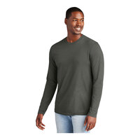 District Very Important Tee DT6200 Unisex Customizable Deepest Gray Long Sleeve T-Shirt - Combed Ring-Spun Cotton - 2X