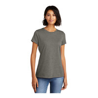 District Very Important Tee DT6002 Women's Customizable Gray Frost Short Sleeve T-Shirt - Combed Ring-Spun Cotton / Poly - Large