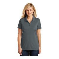 Port Authority LK110 Dry Zone Women's Graphite Short Sleeve UV Moisture-Wicking Polo Shirt - Polyester