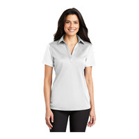 Port Authority L540 Women's Customizable White Short Sleeve Moisture-Wicking Silk Touch Polo Shirt - Polyester - 2X