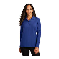 Port Authority L500LS Women's Customizable Royal Long Sleeve Silk Touch Pique Polo Shirt - Poly / Cotton Blend - 3X