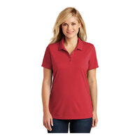 Port Authority LK110 Dry Zone Women's Rich Red Short Sleeve UV Moisture-Wicking Polo Shirt - Polyester