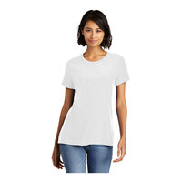 District Very Important Tee DT6002 Women's Customizable White Short Sleeve T-Shirt - Combed Ring-Spun Cotton