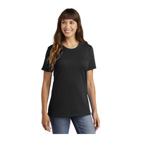 Port & Company LPC54 Women's Customizable Jet Black Short Sleeve T-Shirt - Cotton